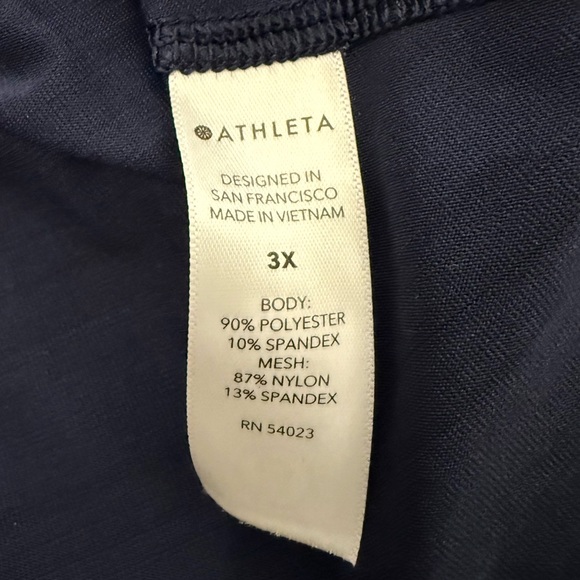Athleta Pacifica Illume Jacket Women 3X Navy Blue Full Zip UPF Relaxed High Neck - Picture 11 of 13